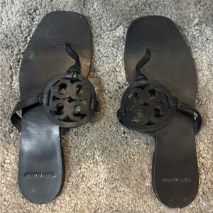 Navy Tori Birch Square toe, size 6.5.  Worn but still have some good use!